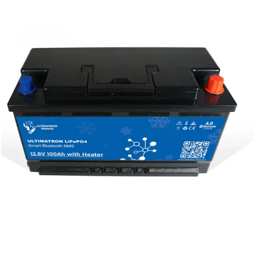 Batterie Ultimatron décharge lente Lithium LiFePO4 12,8V 100AH - Chauffage  intégré - 354x175x190 MM Underseat